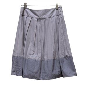 Anthropologie Elevenses Flamenco Pleat Colorblock Skirt Periwinkle Size 2